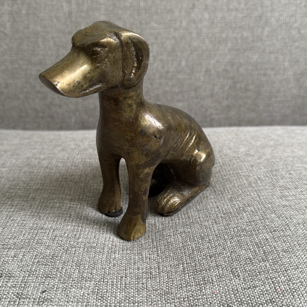 Vintage Brass Dog/Greyhound Figurine bookend